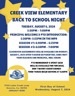 Back to School Night